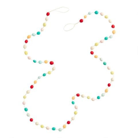 Multicolor Felt Pom Pom Garland | World Market