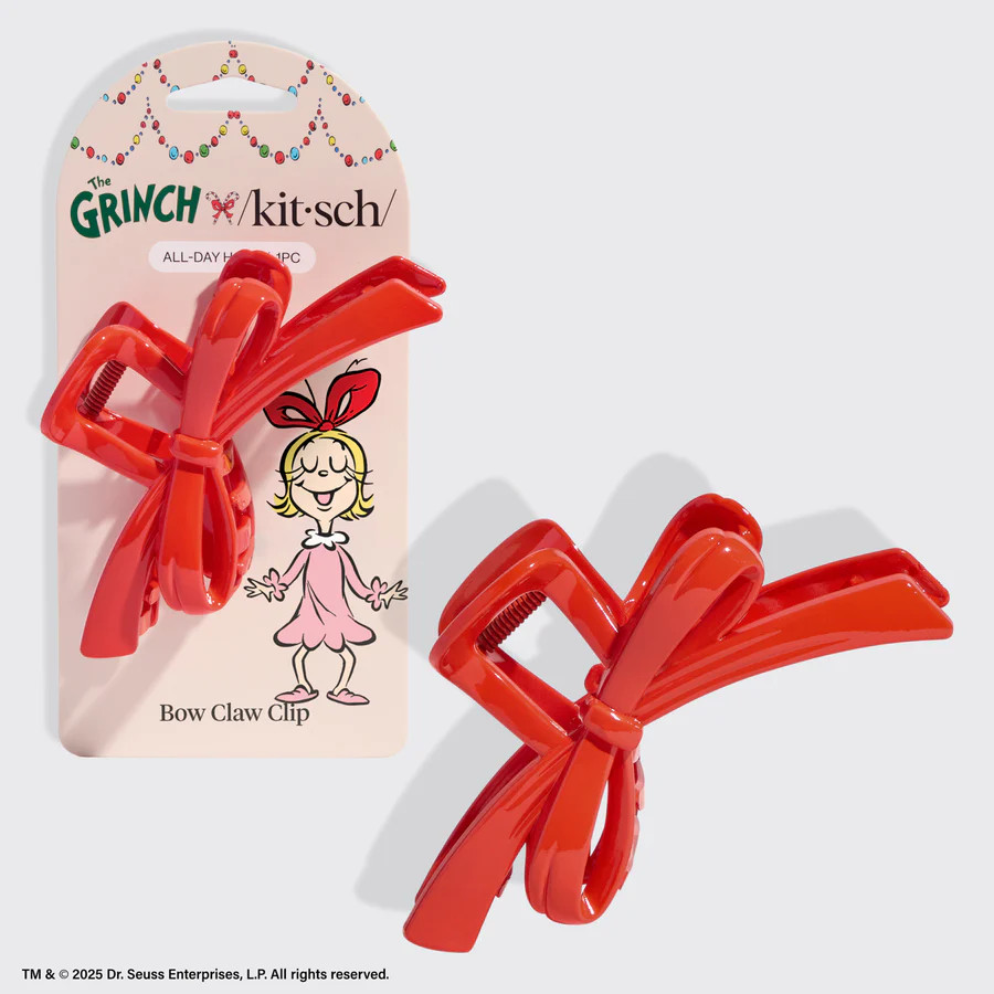 The Grinch x Kitsch Red Bow Claw Clip | Kitsch