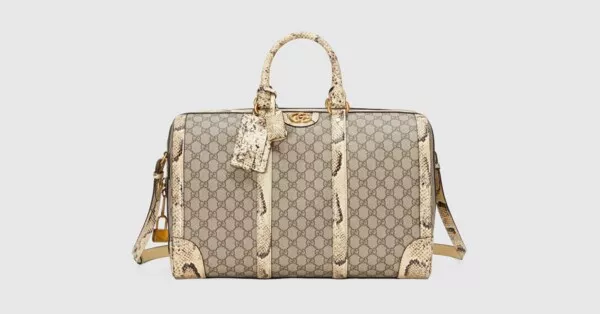 Gucci Python trim duffle bag with curated on LTK