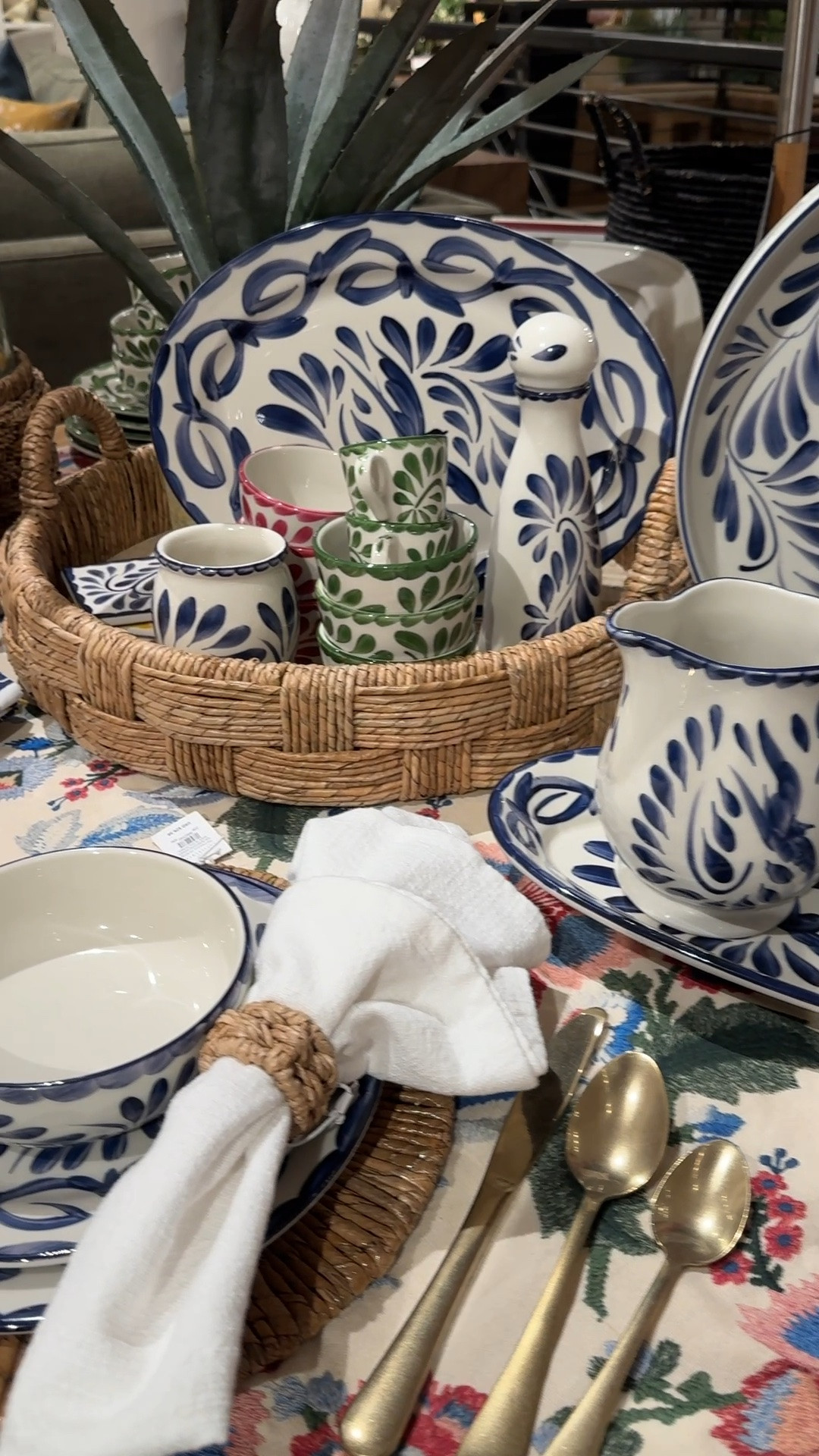 Puebla collection from Pottery Barn! Such a pretty blue and white look for summer.

#LTKHome