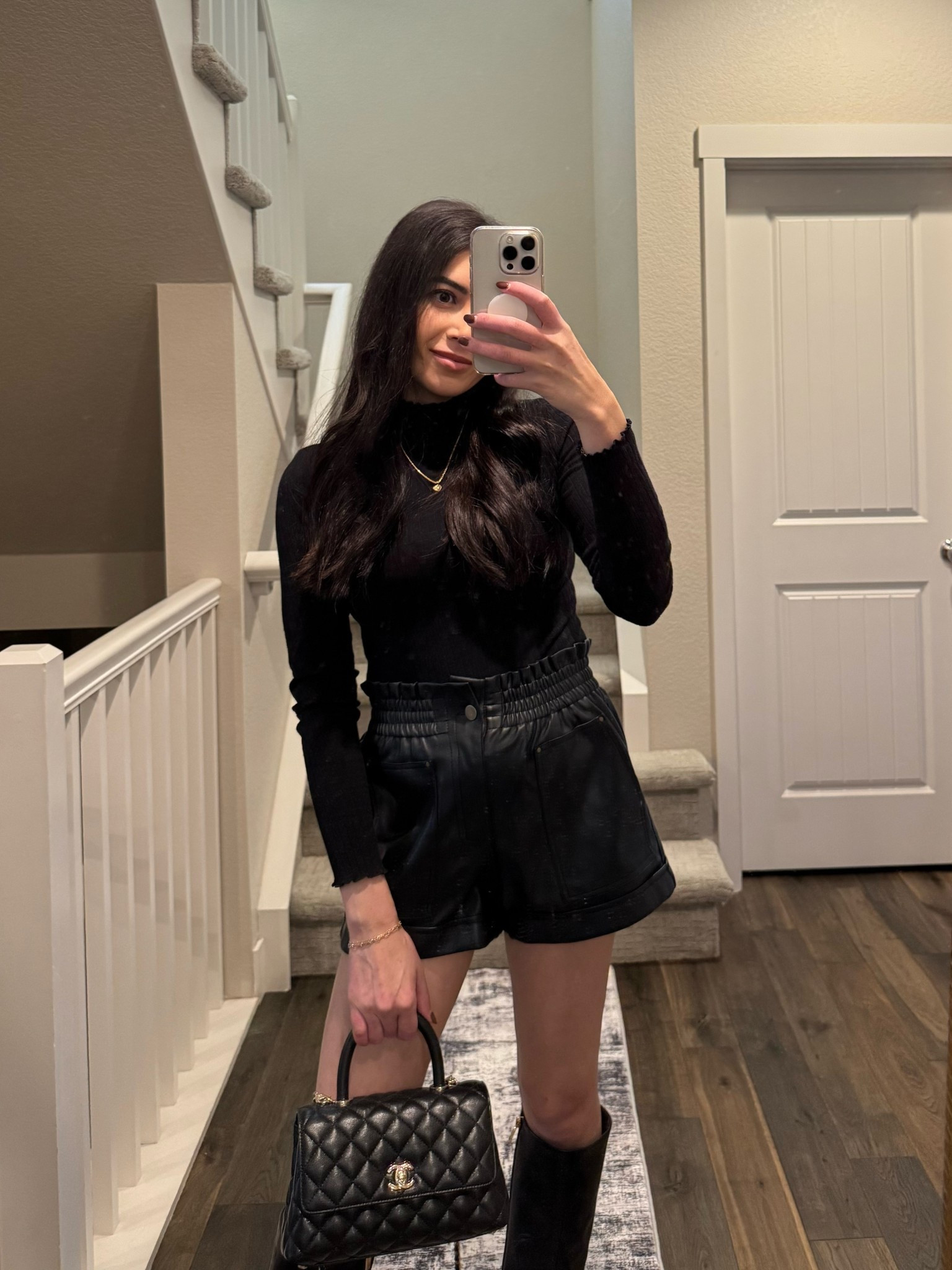 Leather shorts & boots look for fall 🫶🏼#LTKStyleTip

#LTKSeasonal