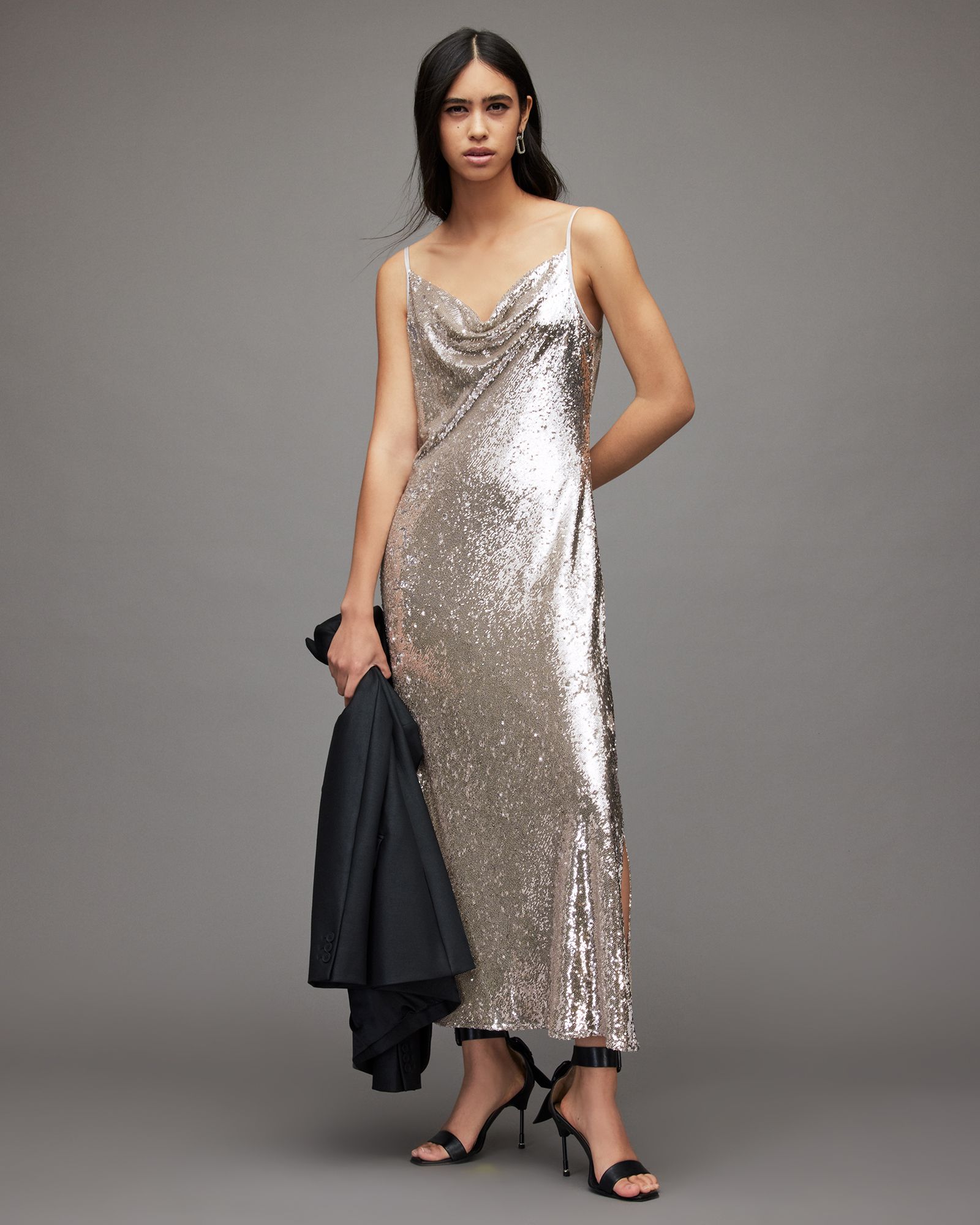Hadley Sequin Dress | AllSaints US