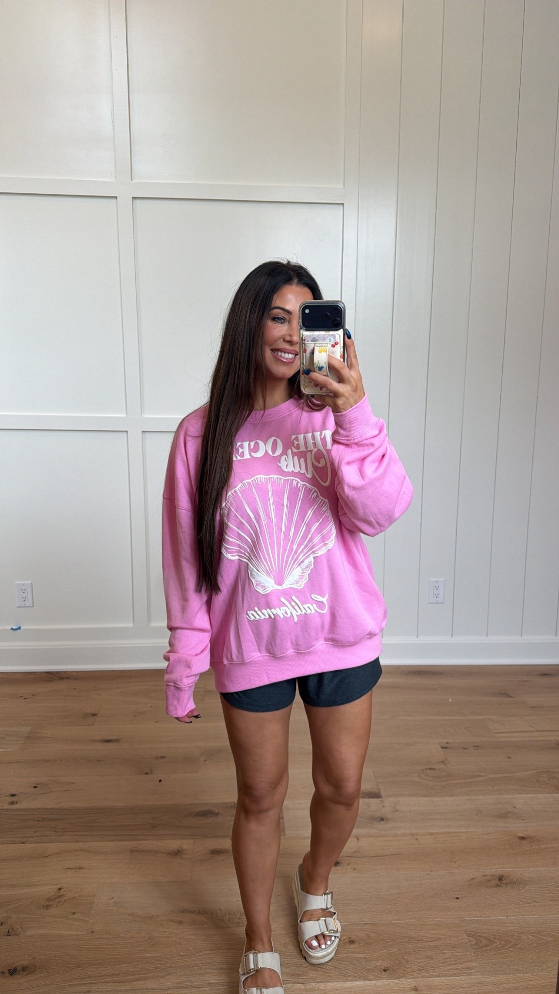 I am completely obsessed with this shade of pink! It’s the perfect oversized fit for that effortless 'just threw this on' look. I’m in a large. 

#LTKunder20 #LTKspring #LTKwalmart

#LTKSeasonal #LTKmomlife #LTKootd