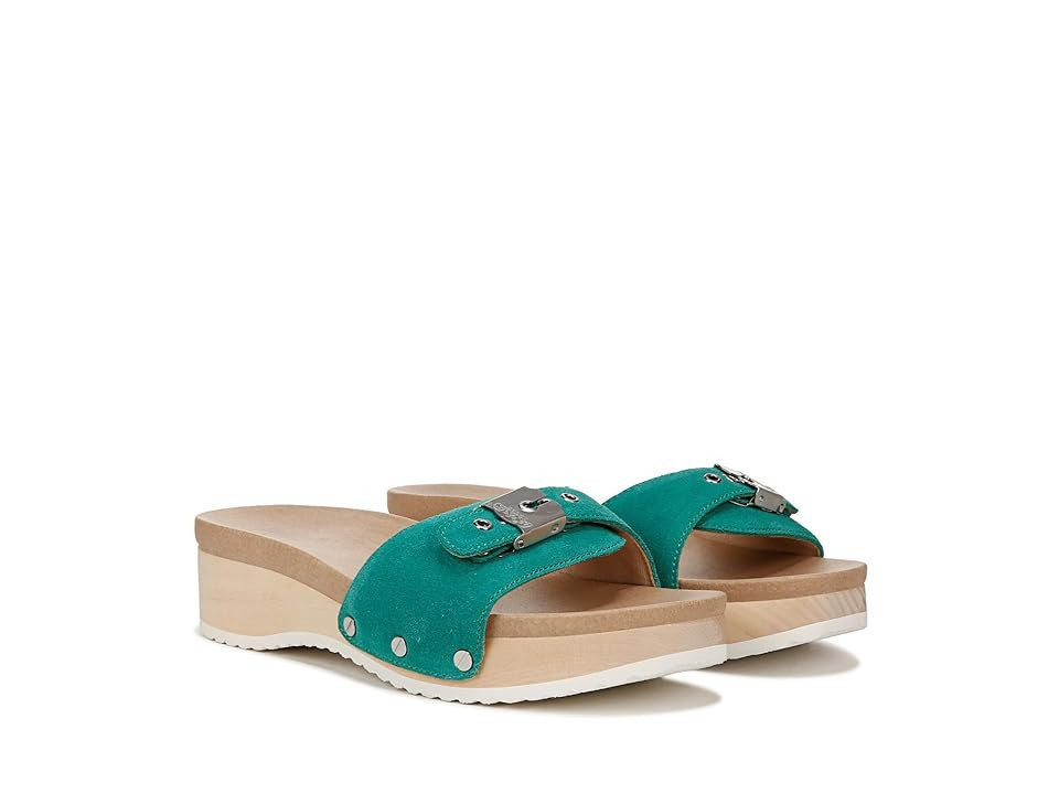 Dr. Scholl's Original Too Slide Sandal Women's Sandals Court Green Leather : 6 M, Leather/Rubber | Zappos