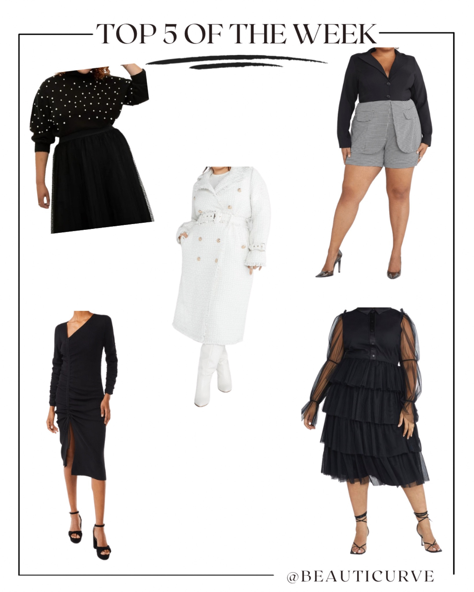 Holiday looks, winter, plus, curve, style, black, white, , pearls, black sweater ELOQUII, party dresses curvy plus, black accents, tulle, romper, outerwear, Walmart, FTF x Beauticurve, Fashion To Figure

#LTKcurves #LTKstyletip #LTKHoliday