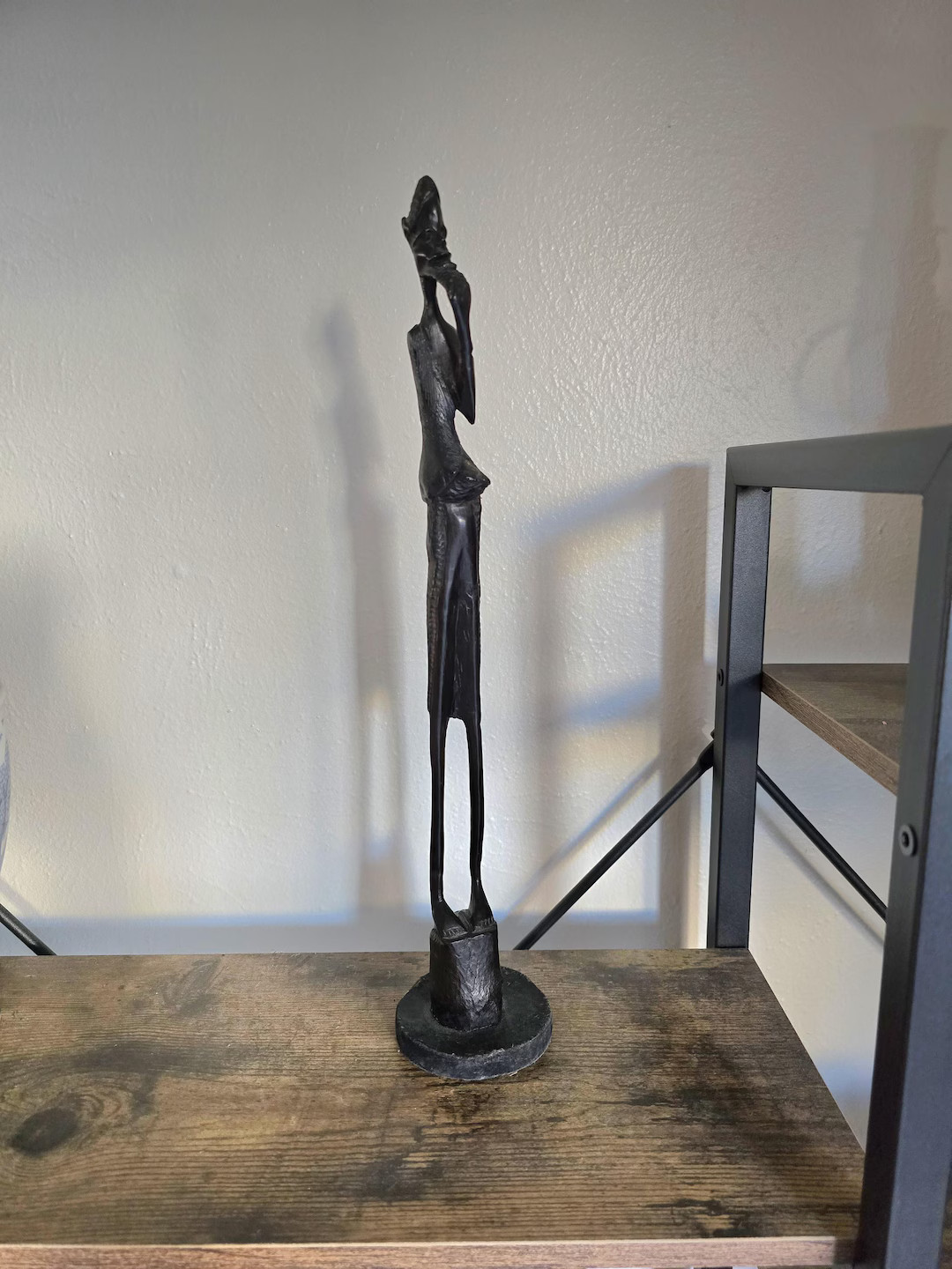 Vintage Hand Carved African Art Ebony Wood Wooden Detailed Male Statue 15 Tall, Wooden Home Decor... | Etsy (US)