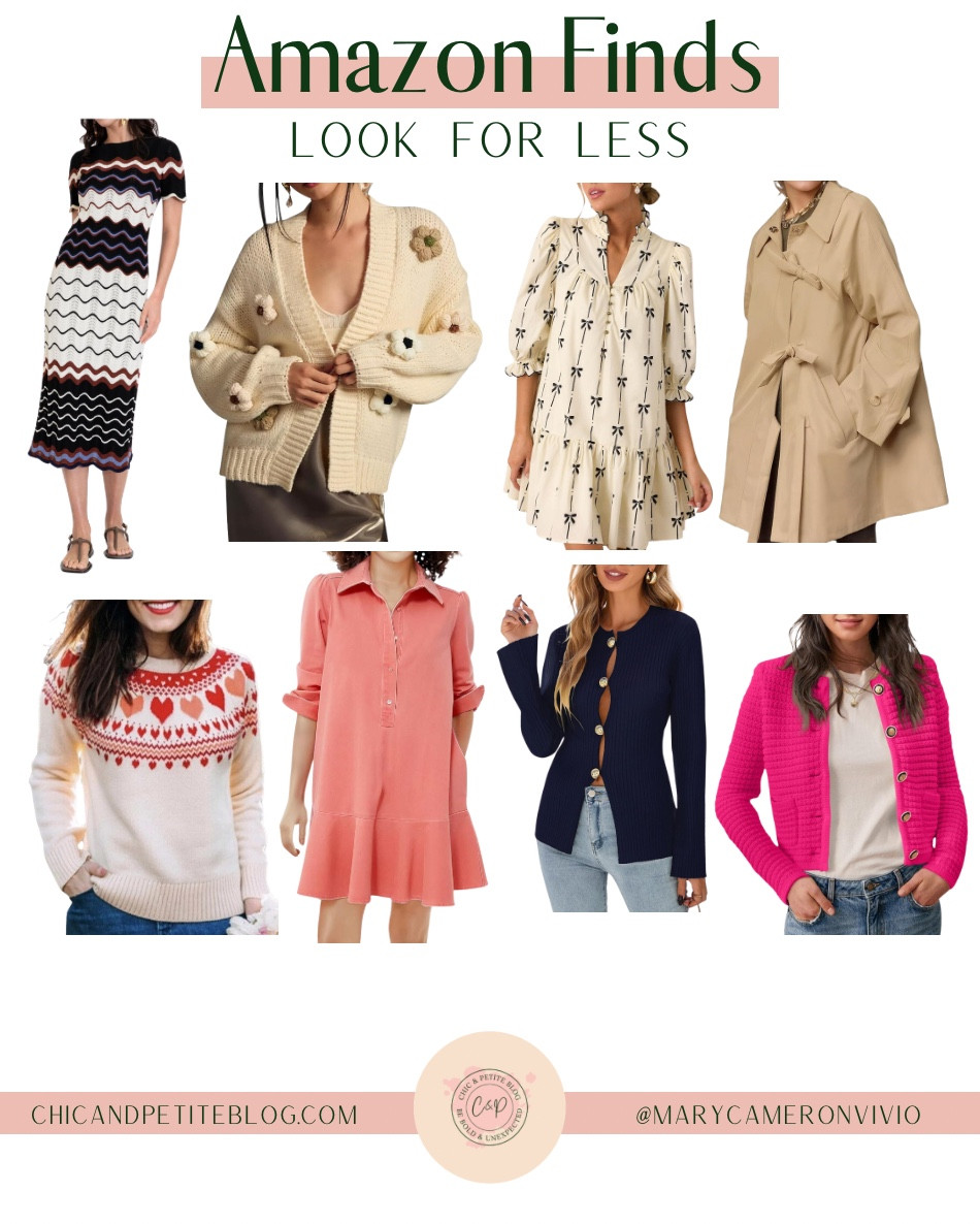 Amazon Finds: Look for Less

Exact Amazon pieces linked at the top. The designer pieces are linked at the bottom (marked as similar)


Spring style // trench coat // Valentine’s Day outfit // Valentine’s Day look // workwear // transition outfit // everyday style // designer look for less

#LTKFindsUnder100 #LTKStyleTip #LTKFindsUnder50