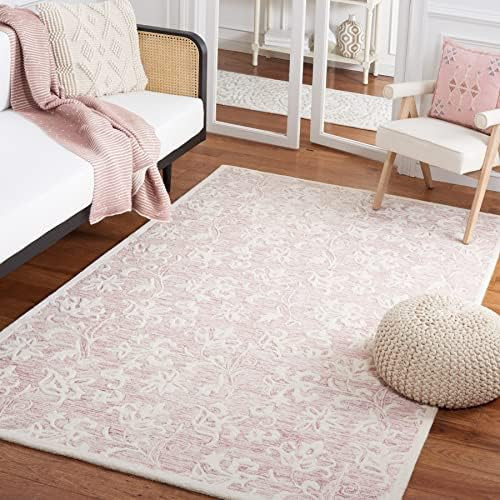 SAFAVIEH Metro Collection 4' x 6' PinkIvory MET853U Handmade Premium Wool Entryway Living Room Fo... | Amazon (US)