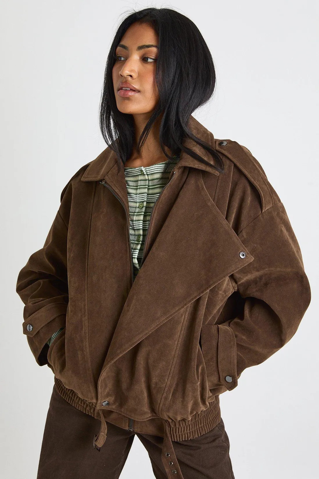 Oversized Faux Suede Jacket | Boohoo.com (UK & IE)