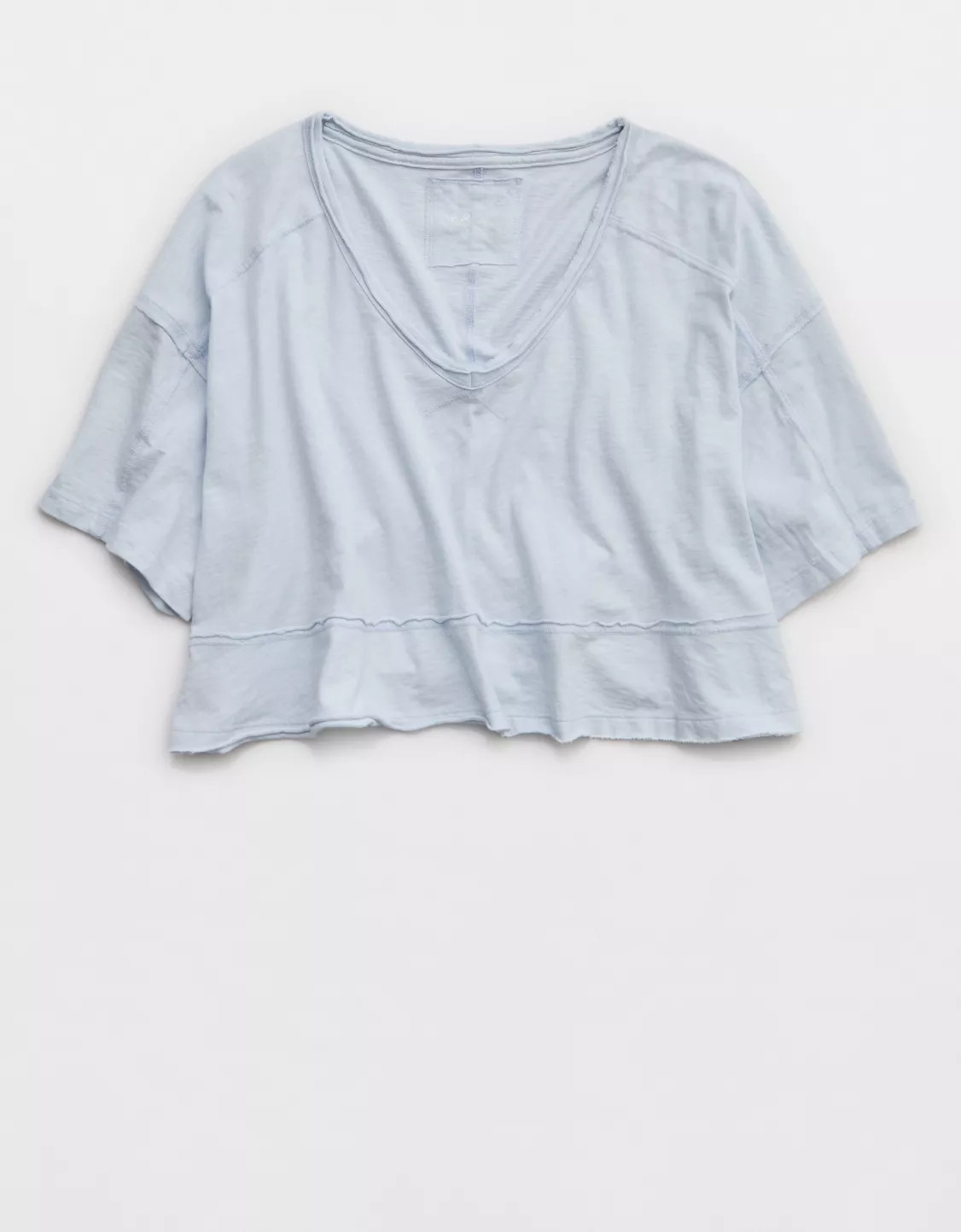 Aerie Happiest Cropped V Neck T-Shirt | American Eagle Outfitters (US & CA)