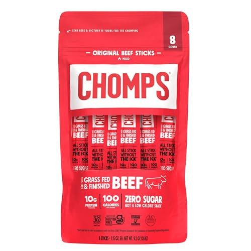 Chomps Original Beef Jerky Snack Sticks, 8pk | Amazon (US)