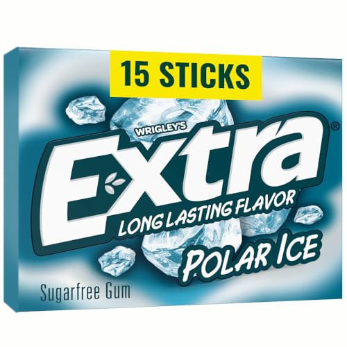 EXTRA Gum Polar Ice Sugar Free Chewing Gum, Single Pack, 15 Stick | Amazon (US)
