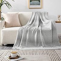 MANGATA CASA Boho Throw Blanket for Couch Sofa and Bed -Lightweight Super Soft Woven Blanket with Ta | Amazon (US)