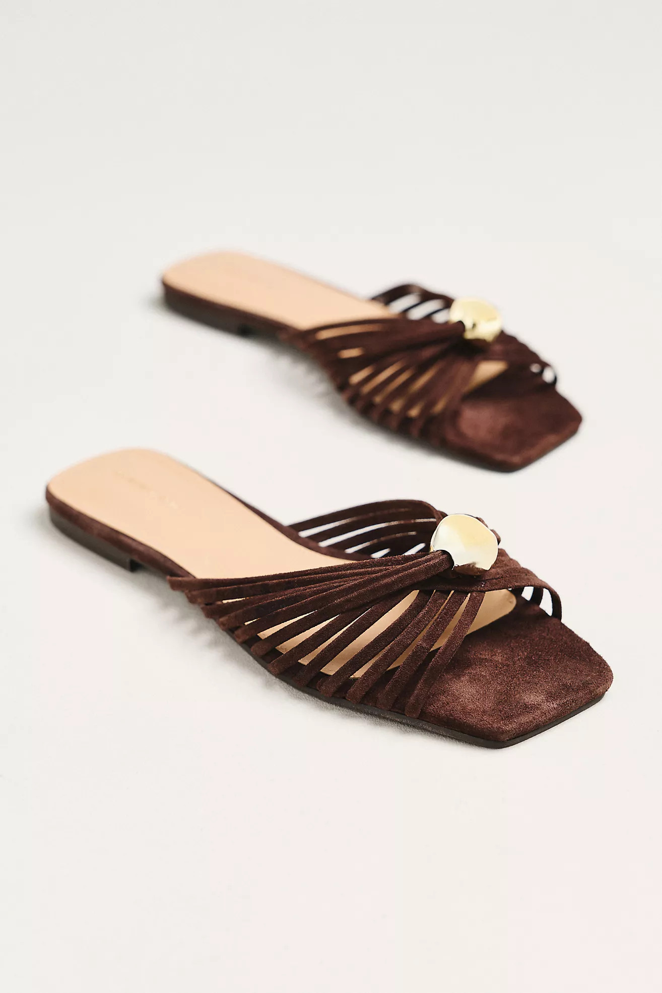 Strappy Square-Toe Slide Sandals | Anthropologie (US)