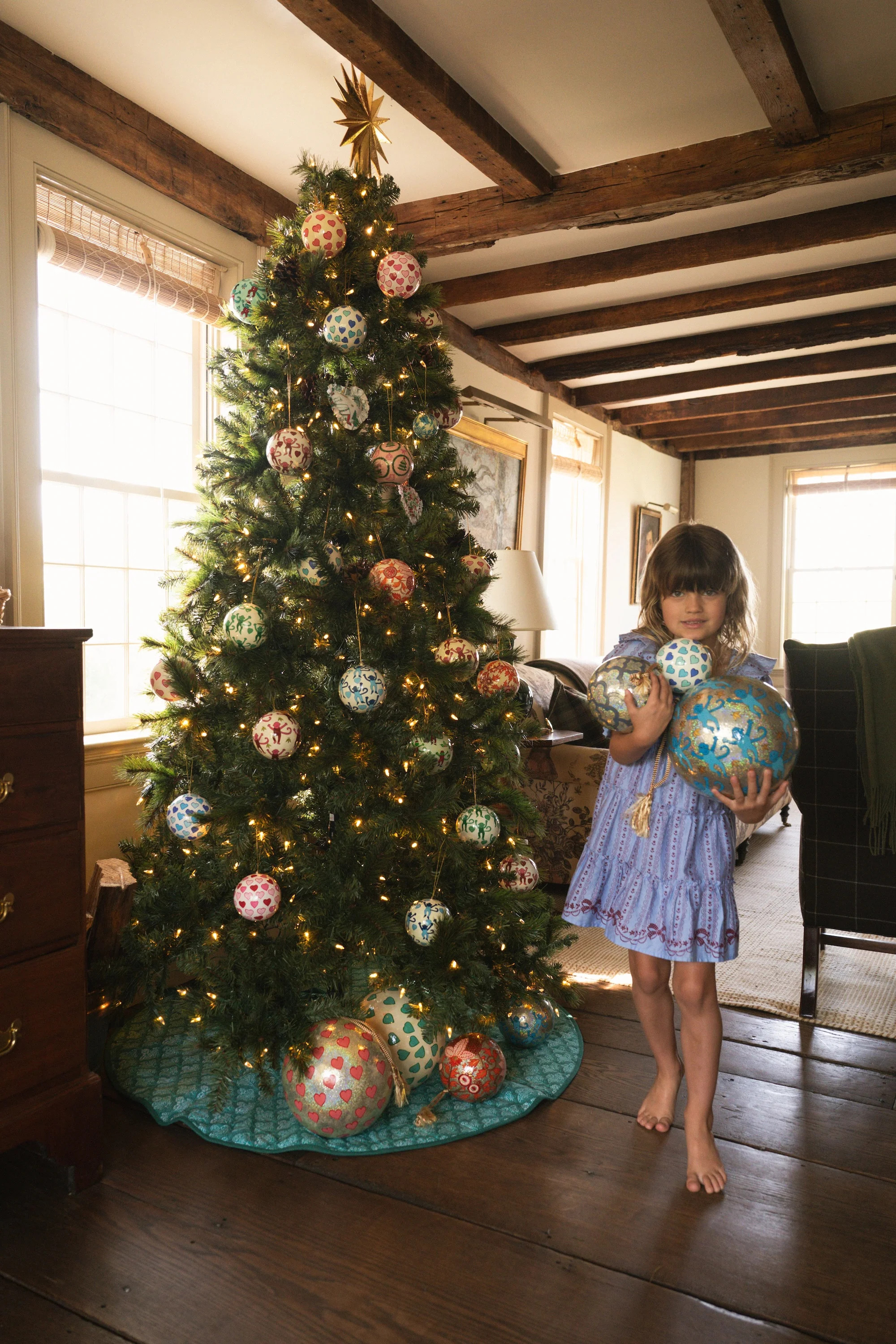 Snow Village Quilted Tree Skirt | Roller Rabbit