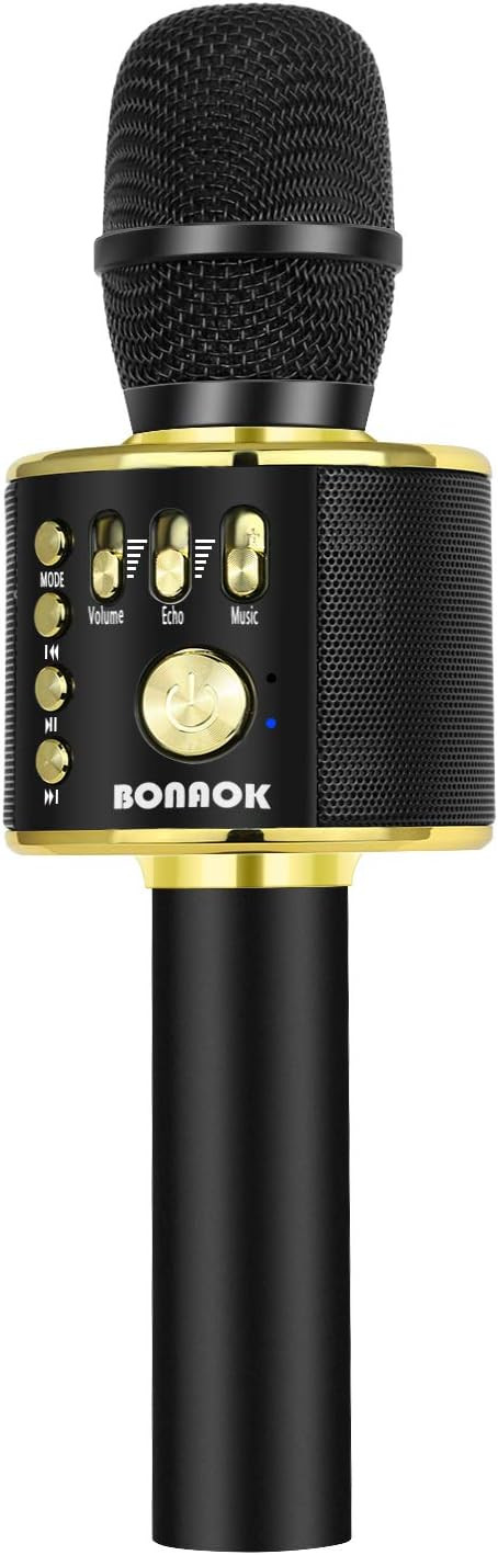 BONAOK Wireless Bluetooth Karaoke Microphone,3-in-1 Portable Handheld karaoke Mic Speaker Machine... | Amazon (US)