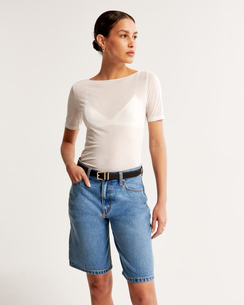 Women's Mid Rise 10" Loose Short | Women's Bottoms | Abercrombie.com | Abercrombie & Fitch (US)