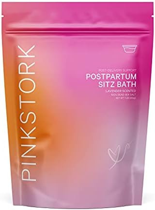 Pink Stork Postpartum Sitz Bath Soak: Dead Sea Salt for Perineal Care + Cleansing, Postpartum Rec... | Amazon (US)