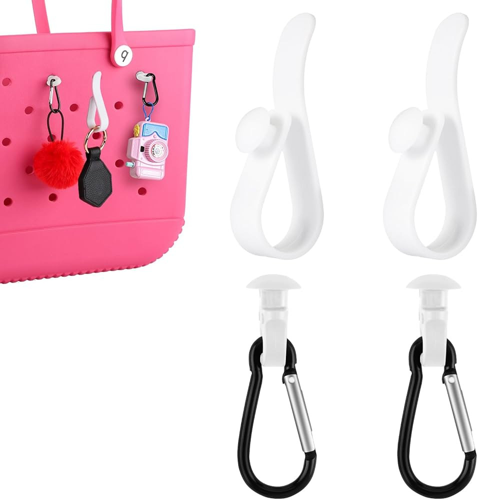 6pcs Accessories for Bogg Bags, 2pcs Keychain Hooks for Bogg Bags 2pcs Carabiner Keys Holder with... | Amazon (US)