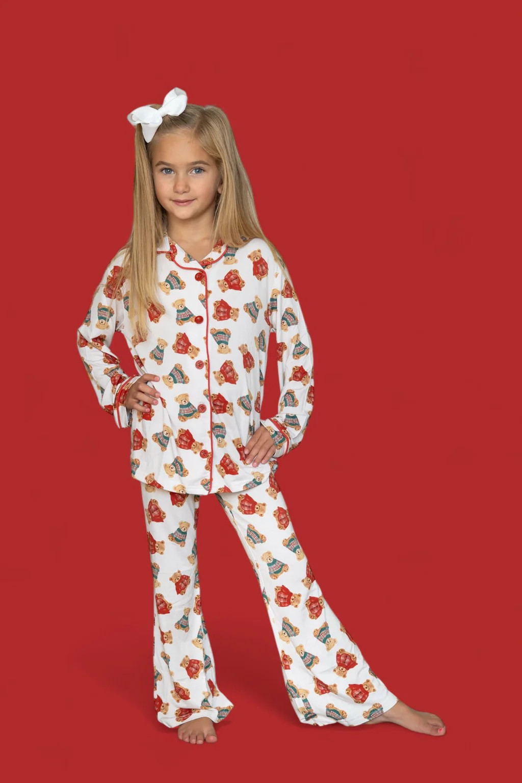 BEAR-Y COZY CHRISTMAS DREAM GIRL'S FLARE SET | Dream Big Little