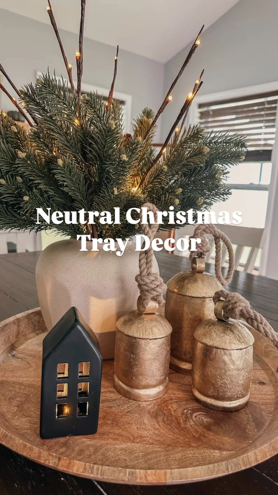 Christmas tray decor , lighted stems , Christmas floral , Christmas bells 

#LTKFindsUnder50 #LTKHome #LTKSeasonal