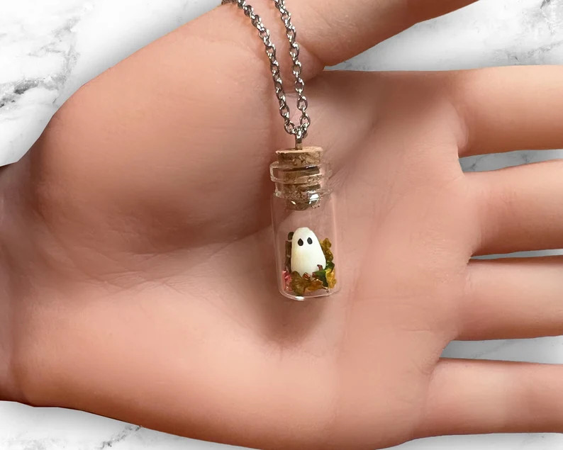 Pet Ghost in a Bottle Necklace Glows in the Dark Halloween Party Favors - Etsy | Etsy (US)