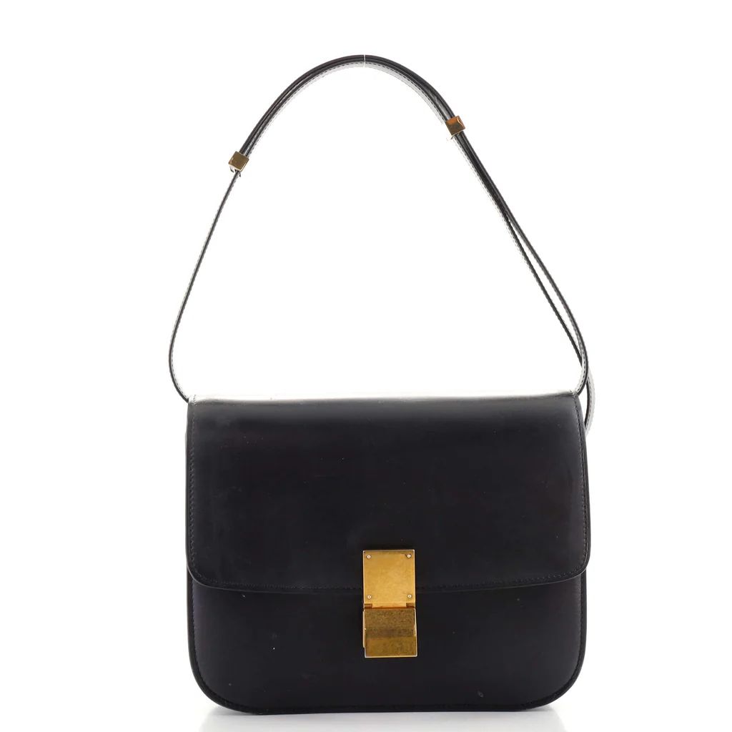 Celine Classic Box Bag Smooth Leather Medium Black 1232143 | Rebag