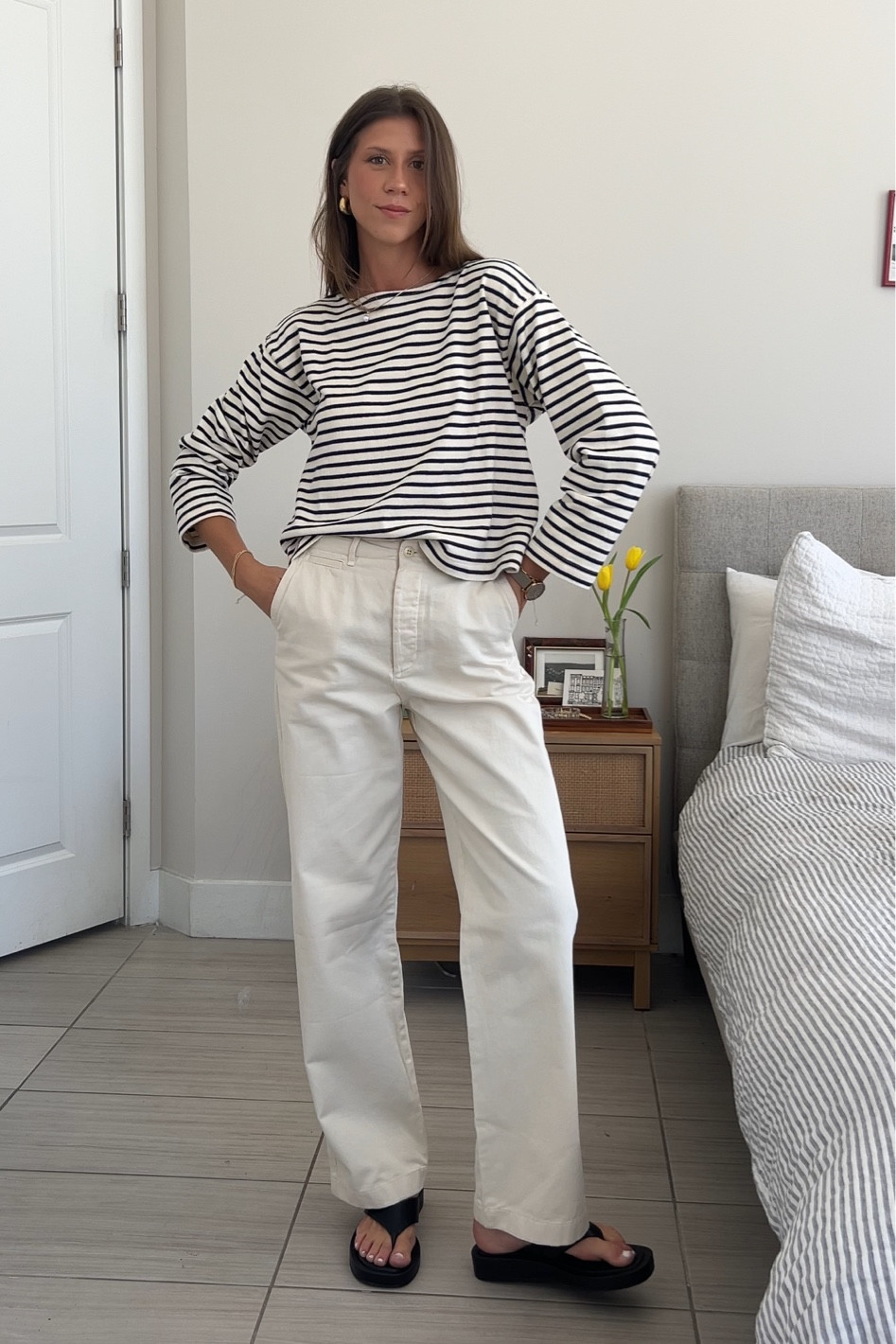 casual spring outfit. Favorite pants for spring, and tall girl approved. I sized up one in the pants 

#LTKSeasonal #LTKxMadewell #LTKstyletip