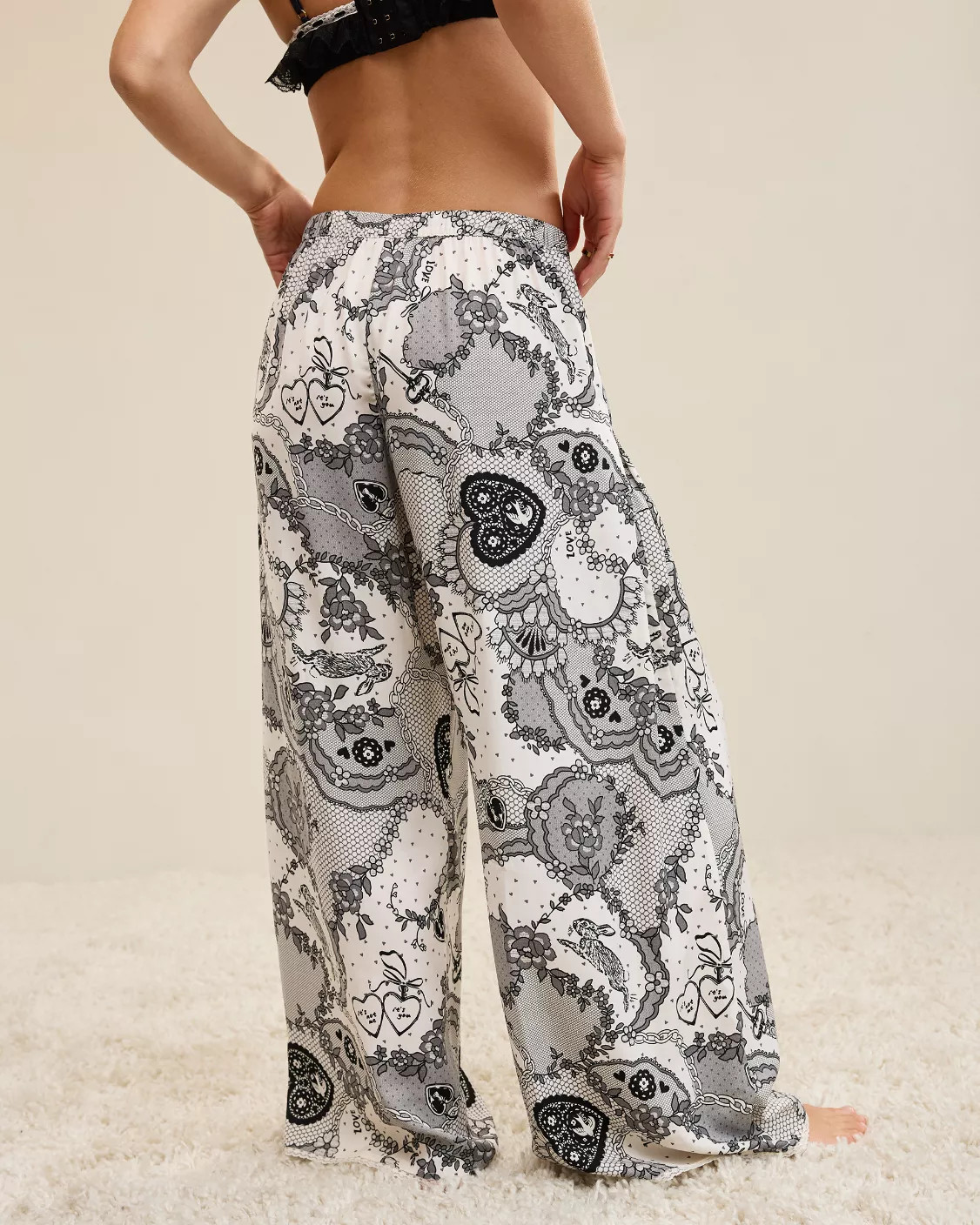Aerie Satin Trouser PJ | Aerie