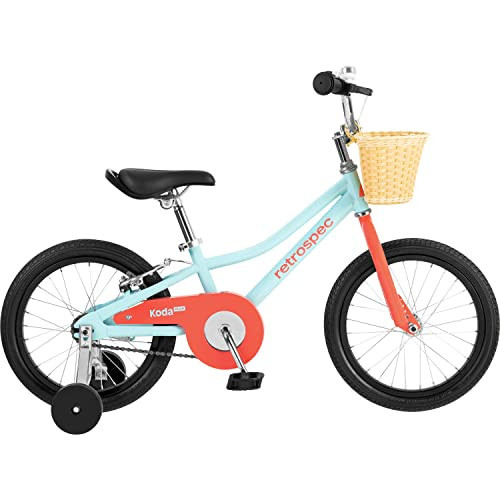 Retrospec Koda Plus Kids Bike for Boys & Girls Ages 4-6 Years - 16" Children's Bicycle, Adjustable Seat & Handlebars, Removable Training Wheels, Front Hand Brakes, Rear Coaster Brake & Safety Bell | Amazon (US)