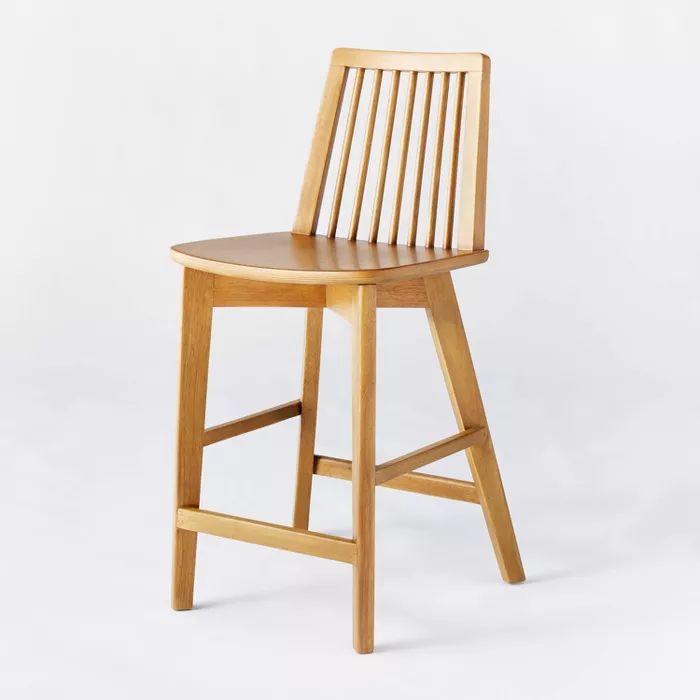 Linden Modified Windsor Wood Counter Height Stool - Threshold™ designed with Studio McGee | Target