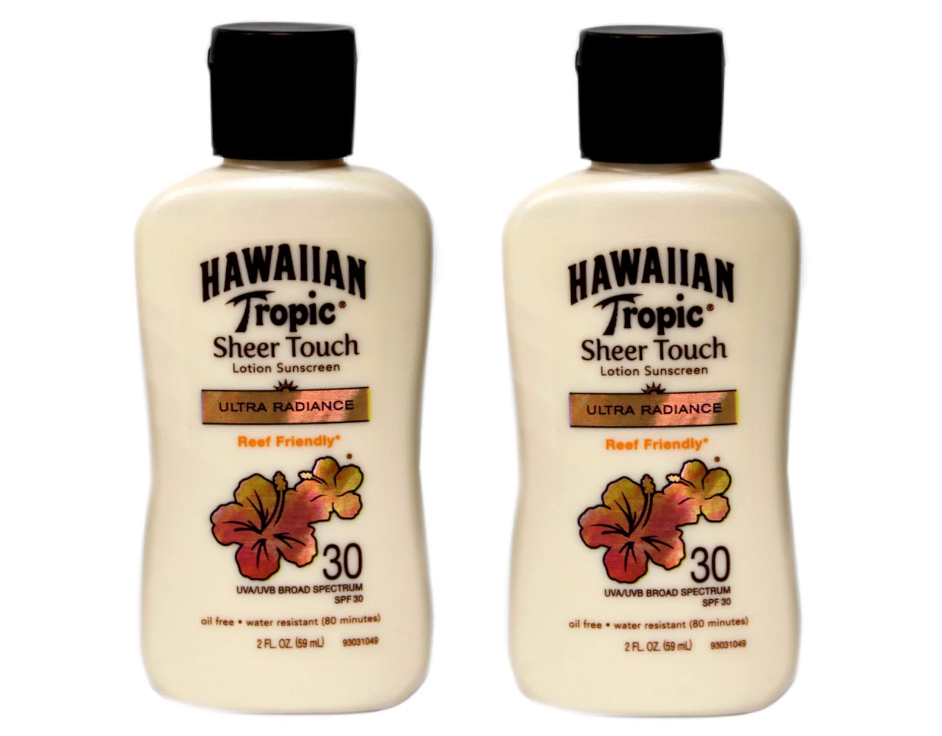 2 Pack Hawaiian Tropic Sheer Touch 30 UVB/SPF Sunscreen Lotion 2oz Each - Walmart.com | Walmart (US)