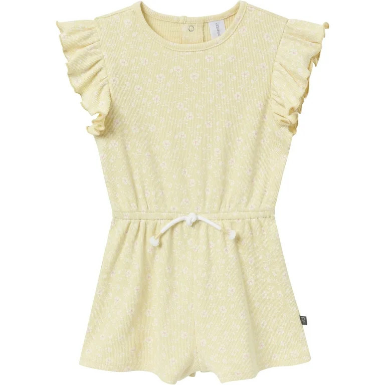 Modern Moments by Gerber Toddler Girl Flutter Sleeve Romper, Sizes 12 Months - 5T | Walmart (US)