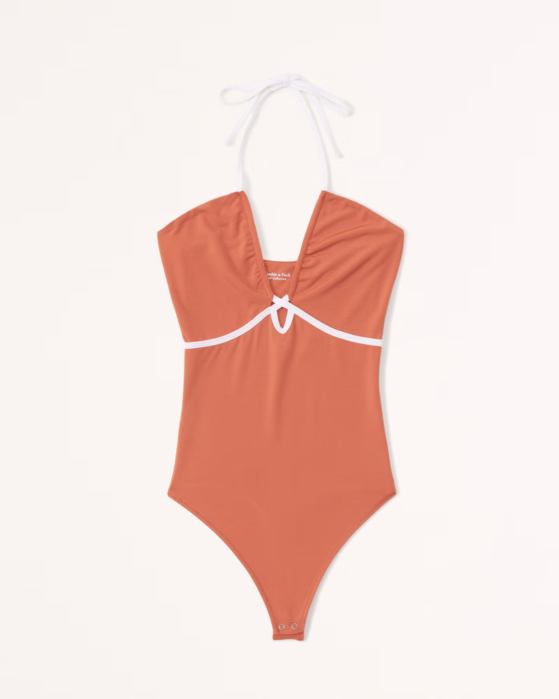 Women's Halter Cutout Bodysuit | Women's Tops | Abercrombie.com | Abercrombie & Fitch (US)