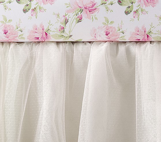 Rachel Ashwell Baby Blush Tulle Crib Skirt, Pink | Pottery Barn Kids