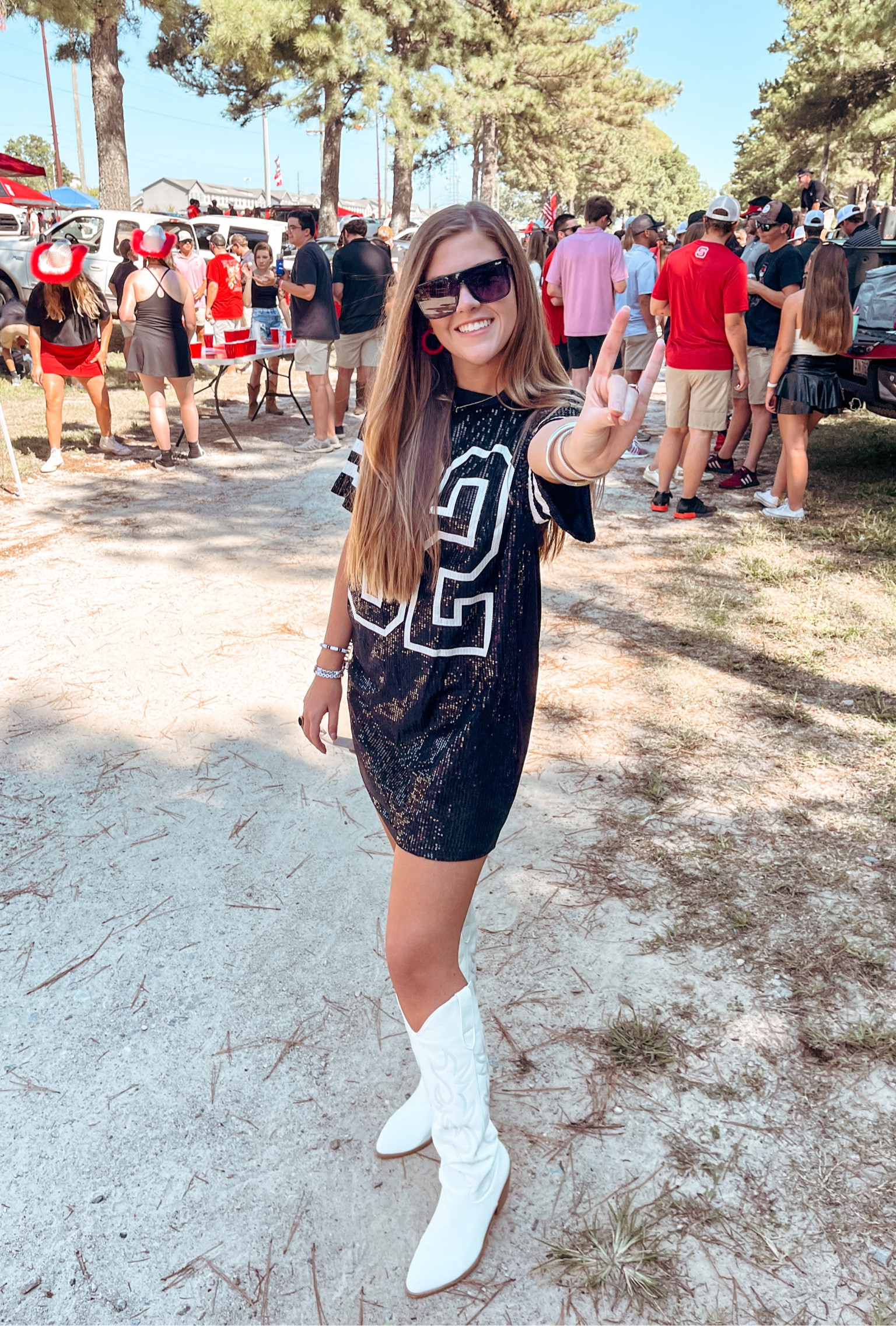 Football game day outfit in honor of Super Bowl Sunday! 

#LTKunder100 #LTKshoecrush #LTKunder50