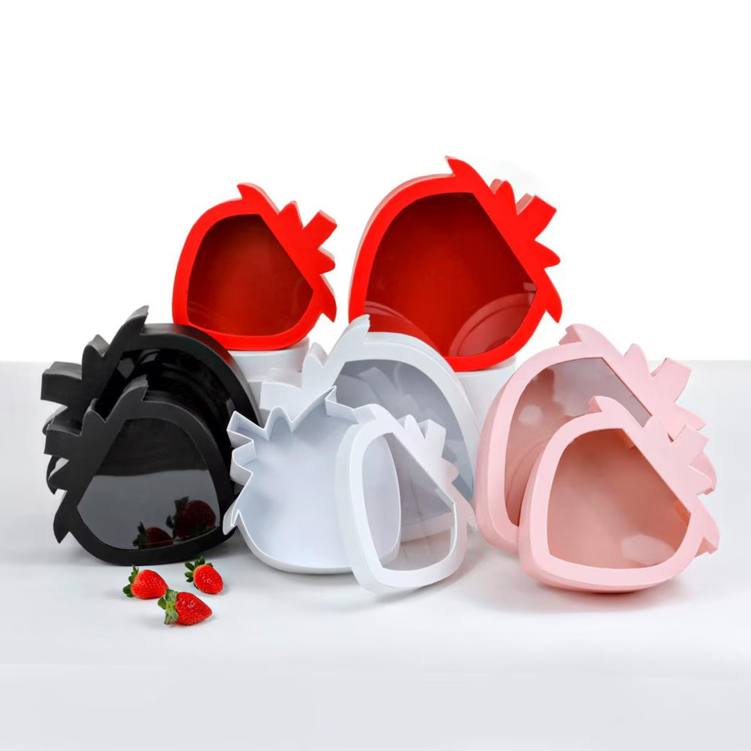 Set of 2 Strawberry-shaped Gift Boxes for Flowers, Chocolates, and Special Gifts | Unique Packagi... | Etsy (US)