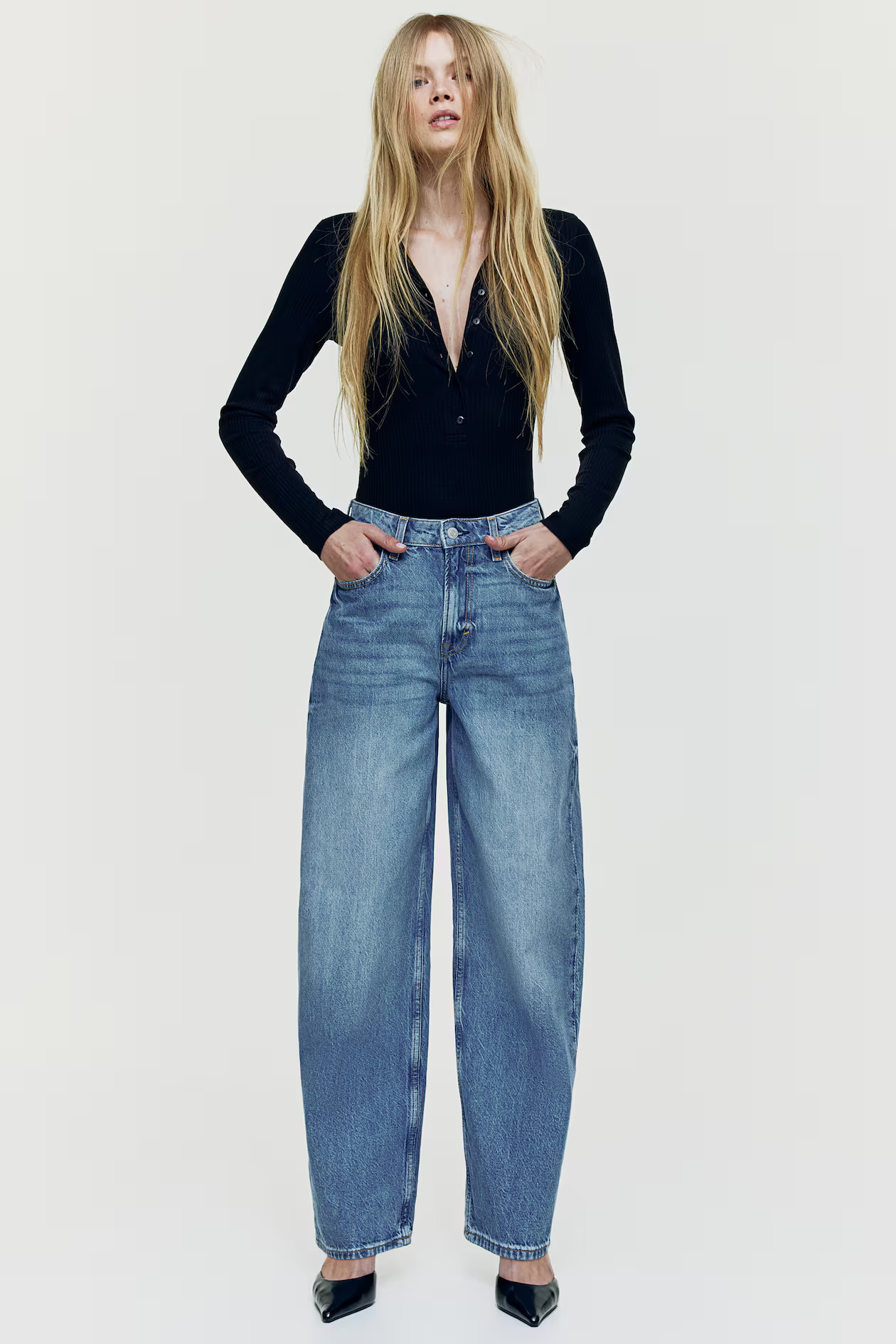 High Rise Wide Leg Baggy Jeans | H&M (US + CA)