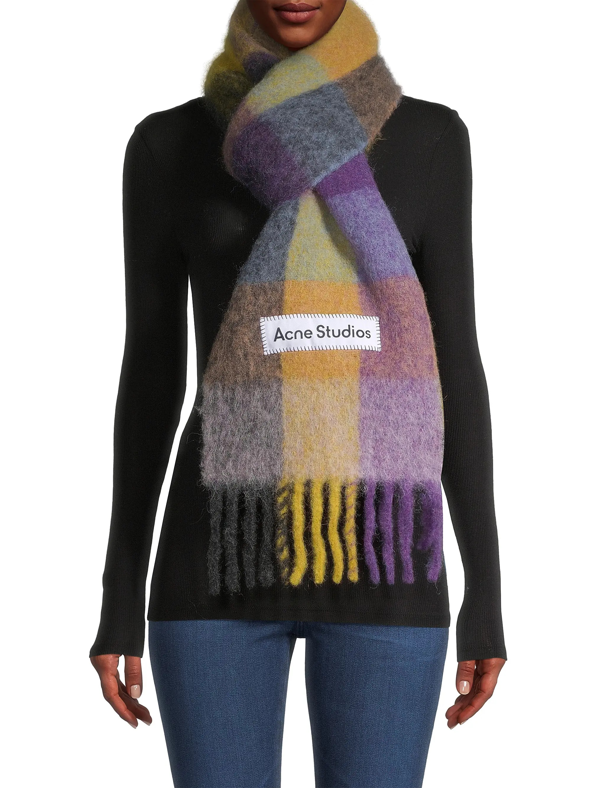 Vally Wool Check Scarf | Saks Fifth Avenue