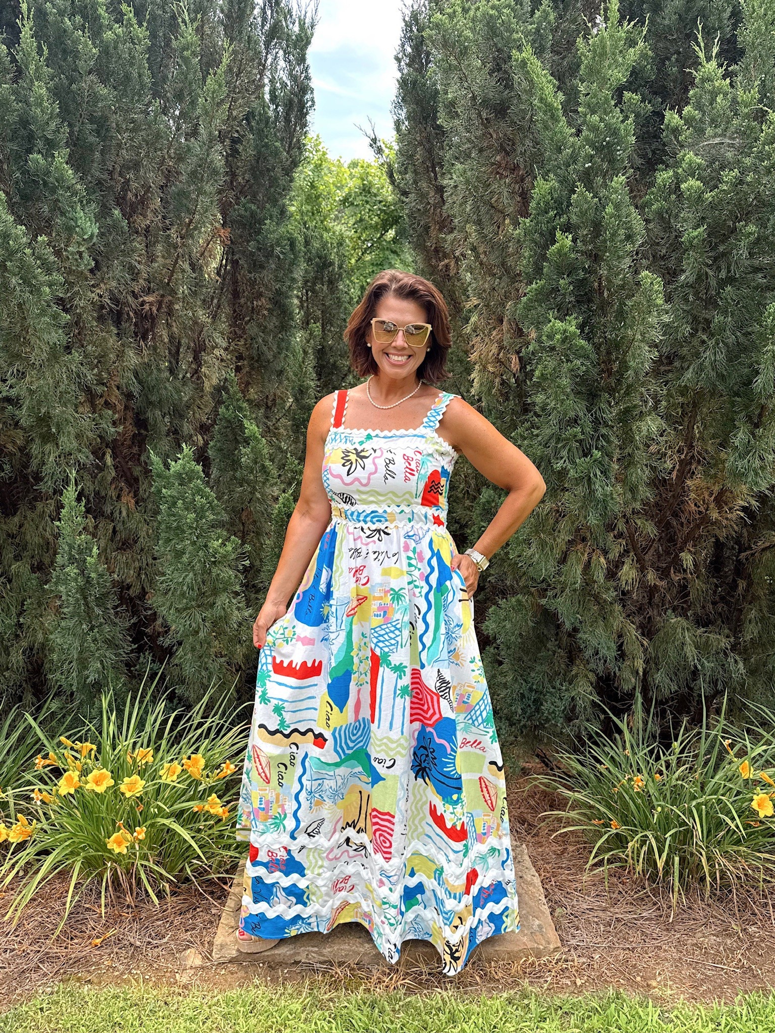 Colorful print maxi dress with fun details! ❤️

#LTKStyleTip #LTKSummerEdit #LTKTravel