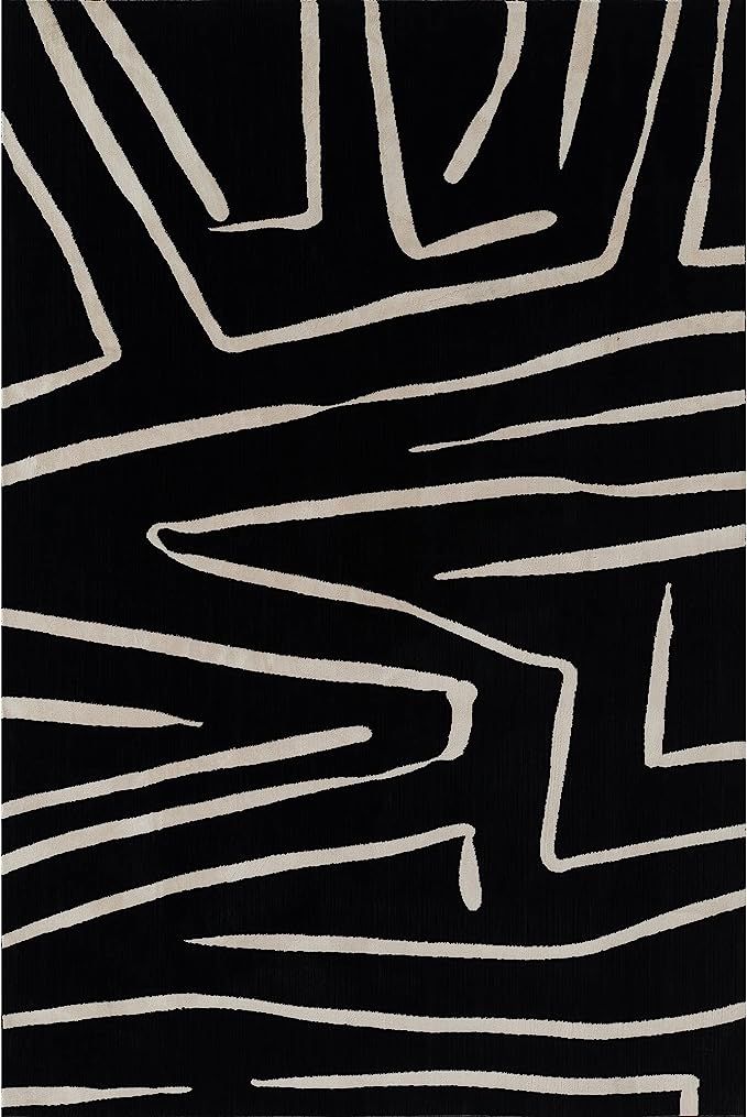 Momeni Noho Polyester Area Rug, Black, 7'10" X 9'10" | Amazon (US)