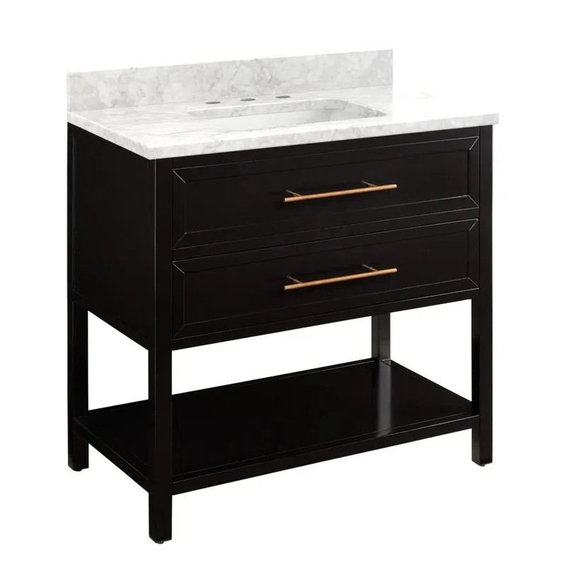 36" Robertson Single Bathroom Vanity Set with Oval Undermount Sink | Wayfair North America