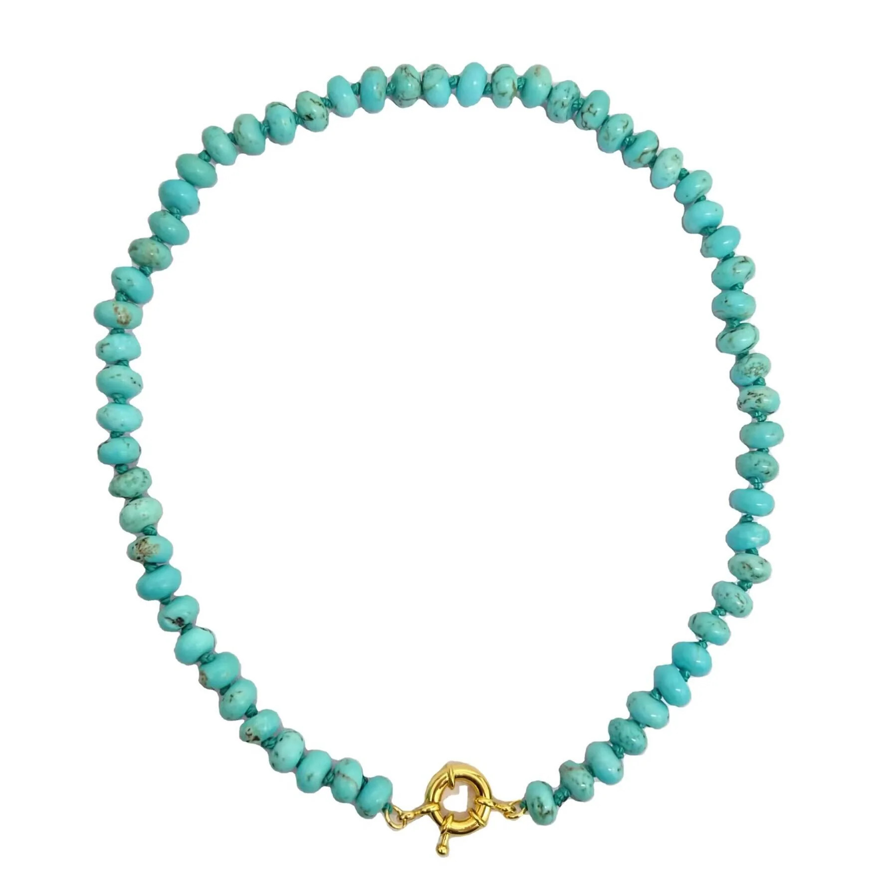 Eternal Turquoise Beaded Knotted Necklace | Christina Greene 