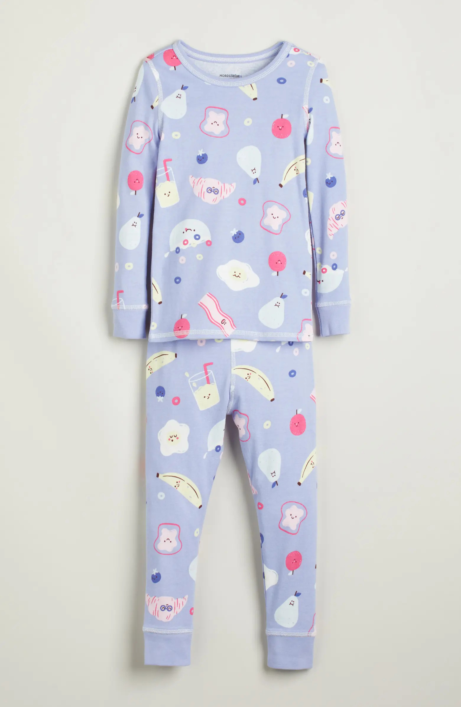 Nordstrom Kids' Print Fitted Cotton Two-Piece Pajama Set | Nordstrom | Nordstrom