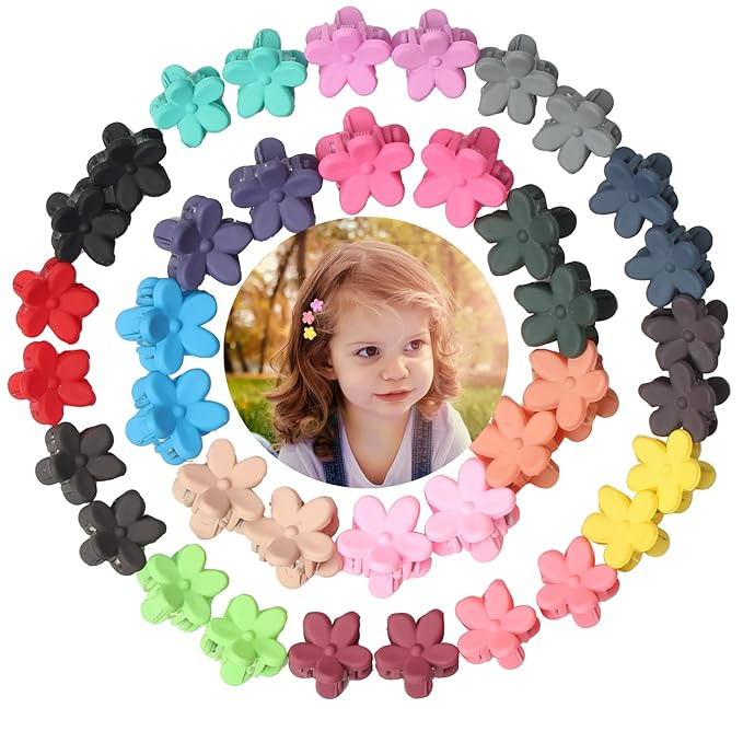 40Pcs Baby Girls Hair Bangs Mini Hair Claw Clip Kids Hair Pin 20 Colors for Girls and Women | Amazon (US)