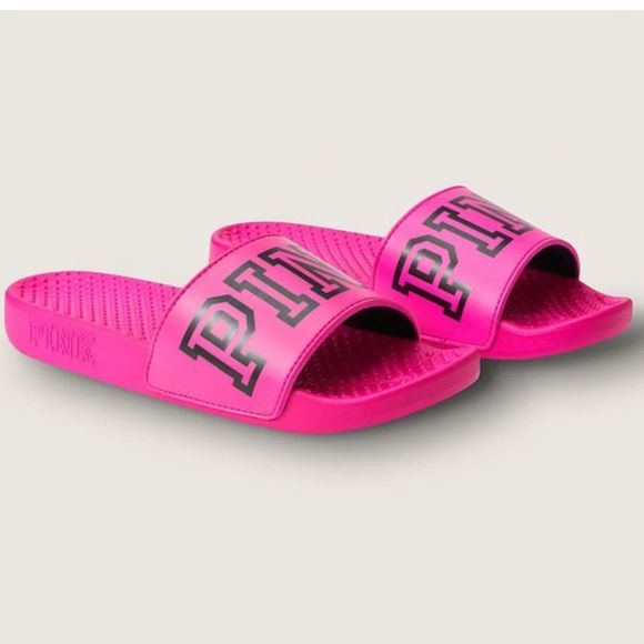 Pink | Hot Pink Pool Slides Size 10 | Poshmark