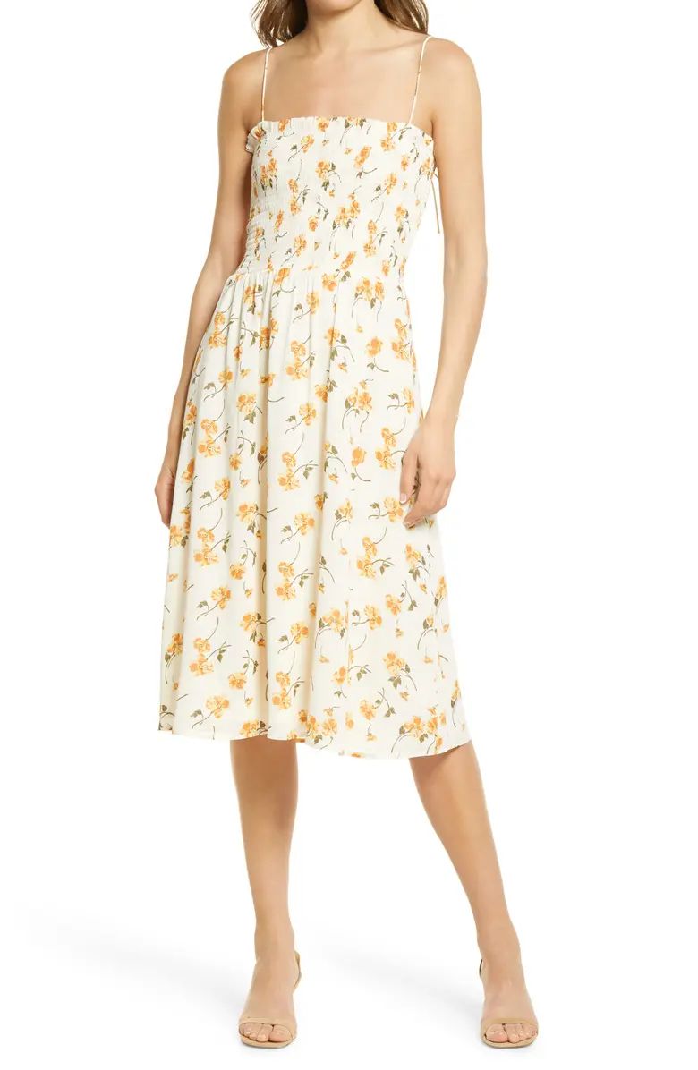 Sable Smocked Bodice Midi Dress | Nordstrom | Nordstrom