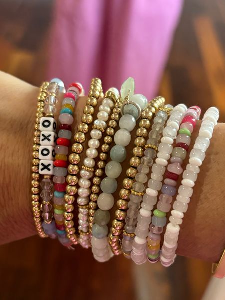 Bracelets on sale 
Bracelet stack 

#LTKGiftGuide #LTKfindsunder50 #LTKsalealert