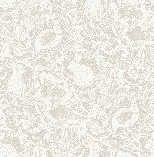 Cream Terrene Peel & Stick Wallpaper | Amazon (US)