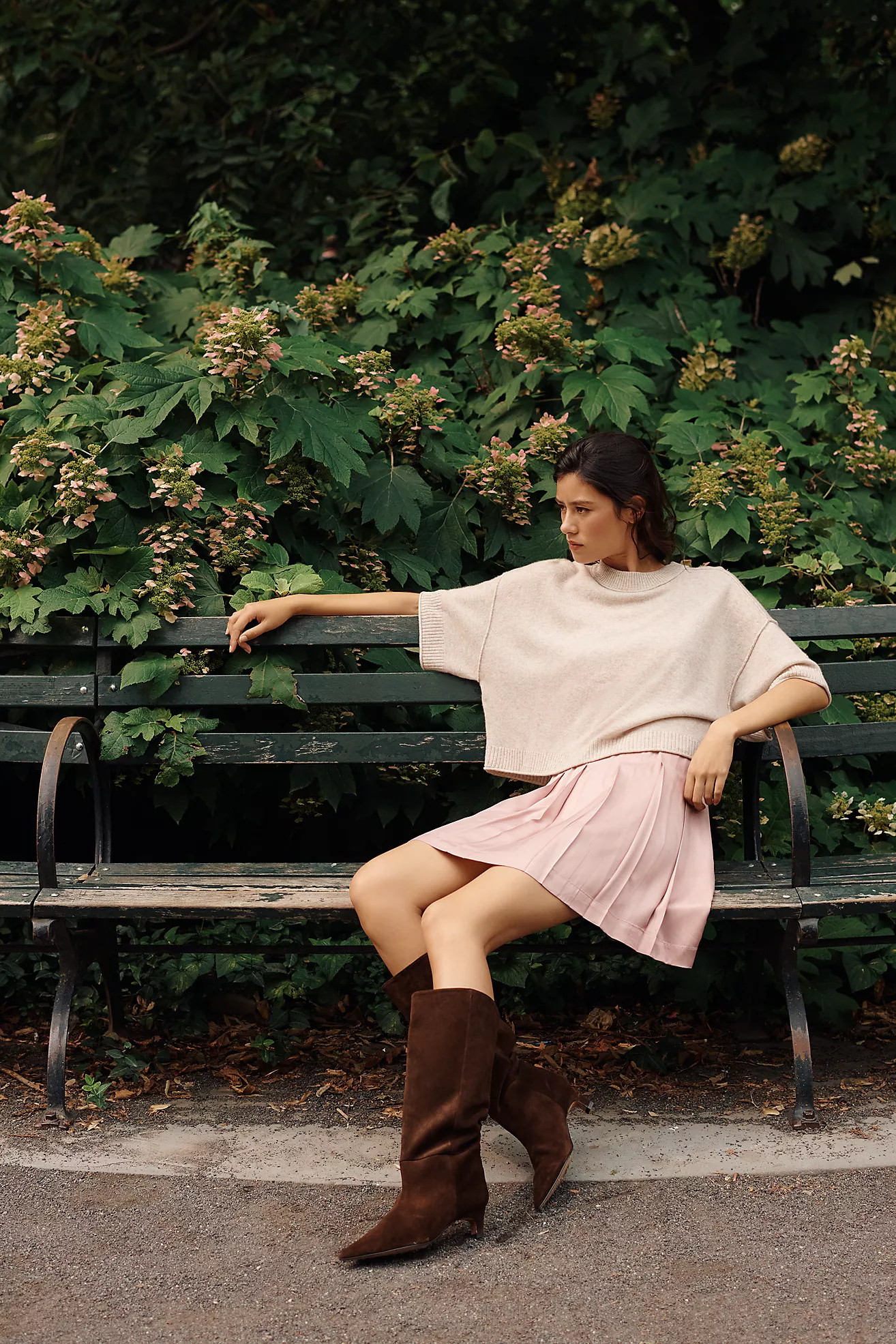 Goldie Wool Cashmere Twofer Mini Dress | Anthropologie (US)